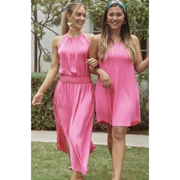 SheBird Emma One & Done Bra Maxi Dress Bright Pink Size 2 XS - Picture 11 of 12